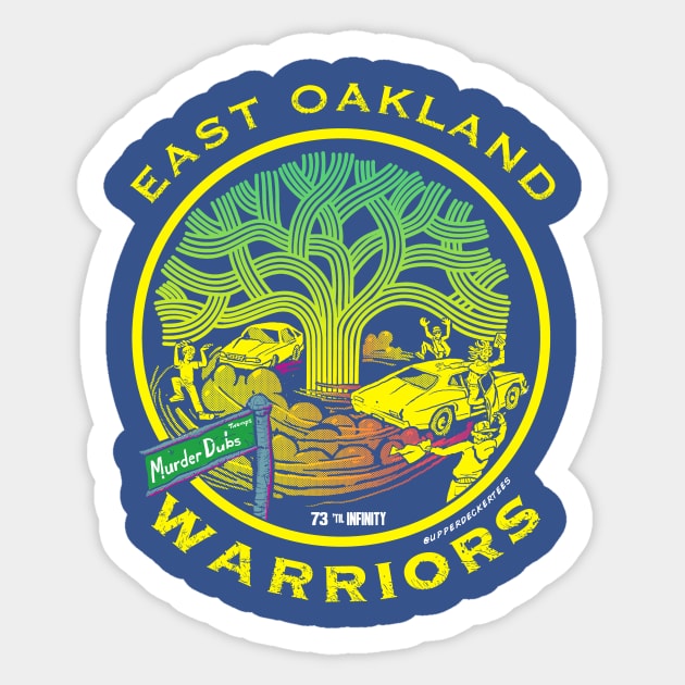 East Oakland Warriors COLOR Sticker by upperdeckertees